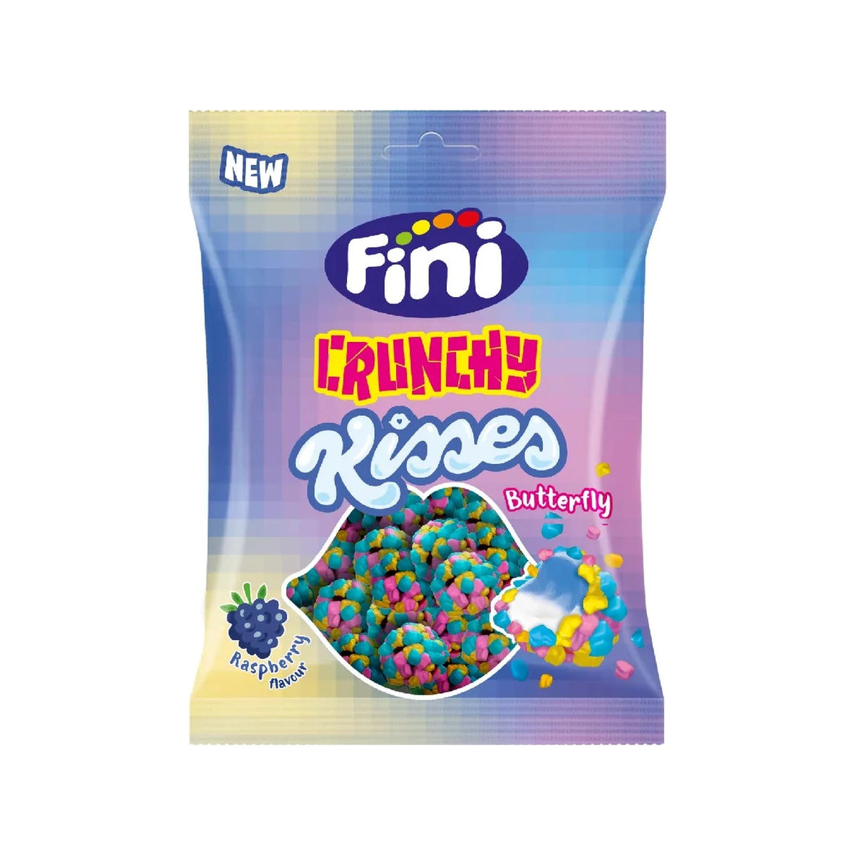 Fini crunchy kisses framboise 75g