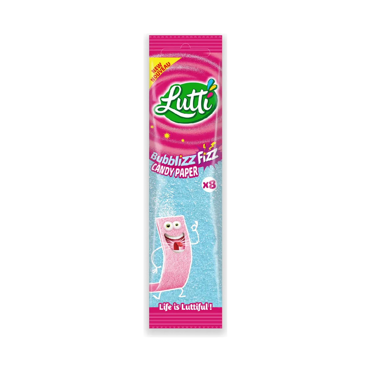 Lutti Bubblizz fizz candy paper 15g