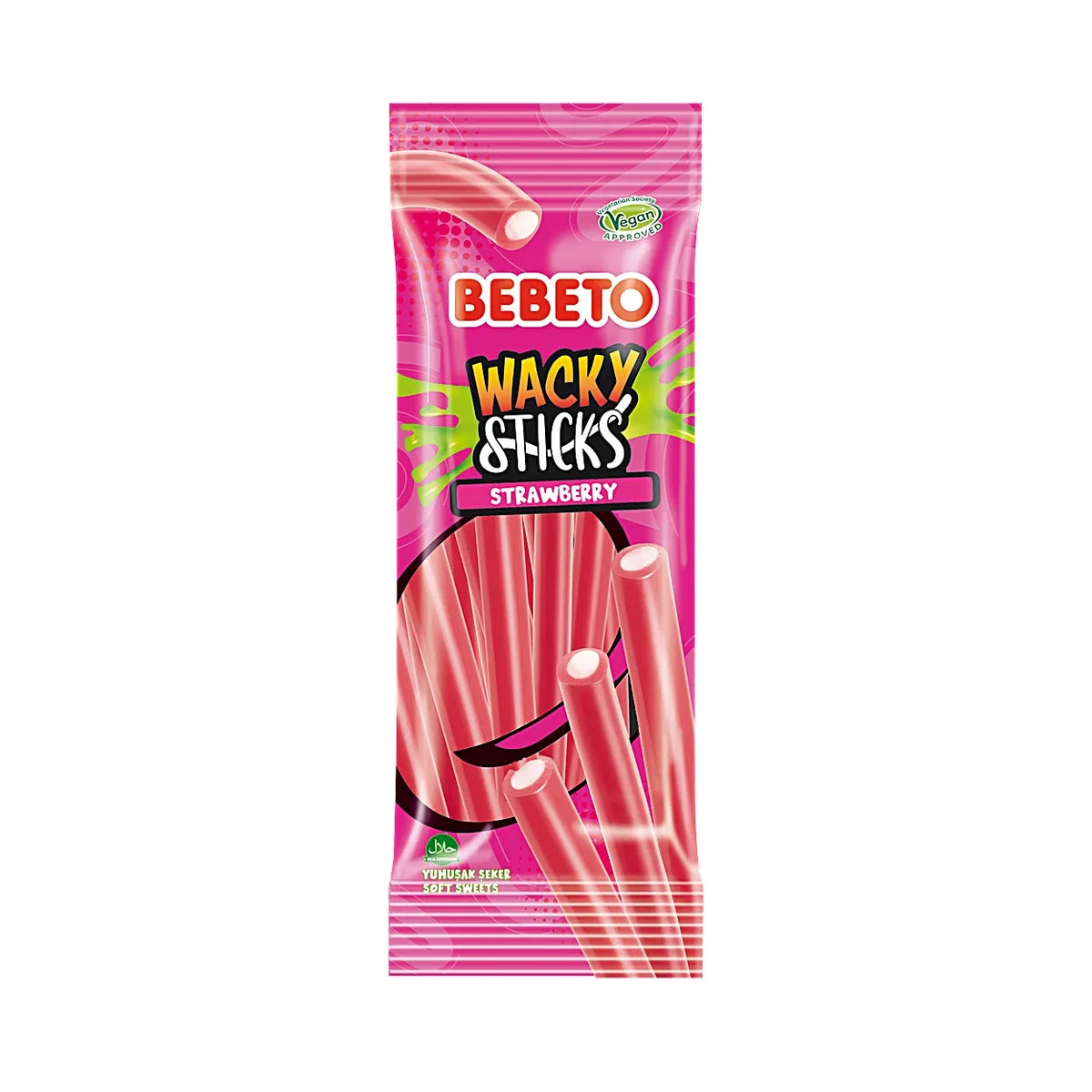 Bebeto Wacky Sticks fraise 75g