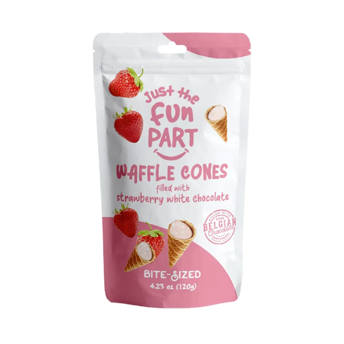 Waffle Cones fraise & chocolat au lait 120g