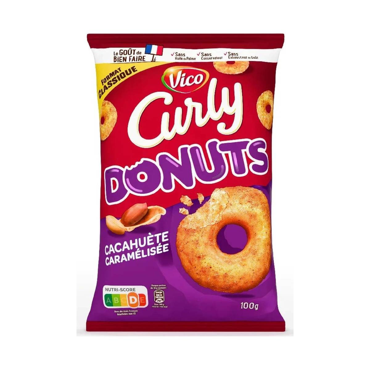 Curly donuts cacahuète caramélisée 100g