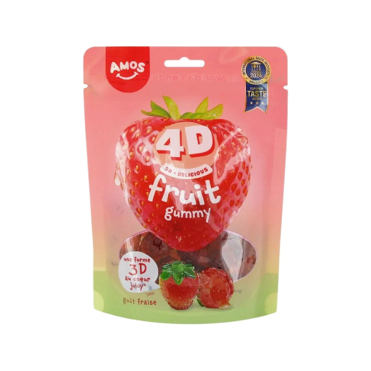 Amos 4D gummy fraise 120g
