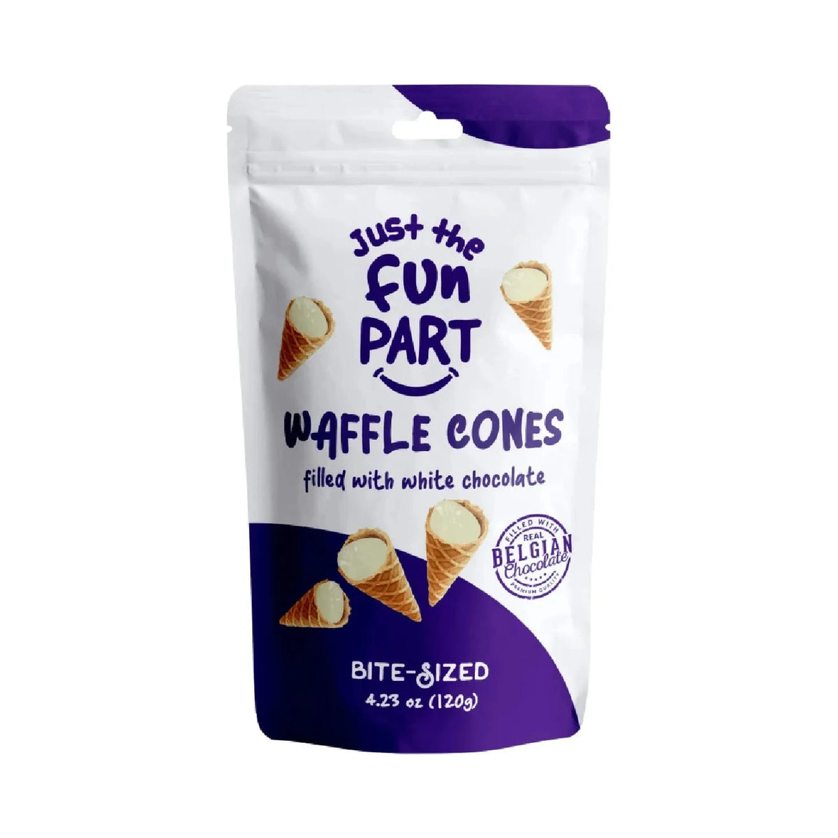 Waffle Cones chocolat blanc 120g