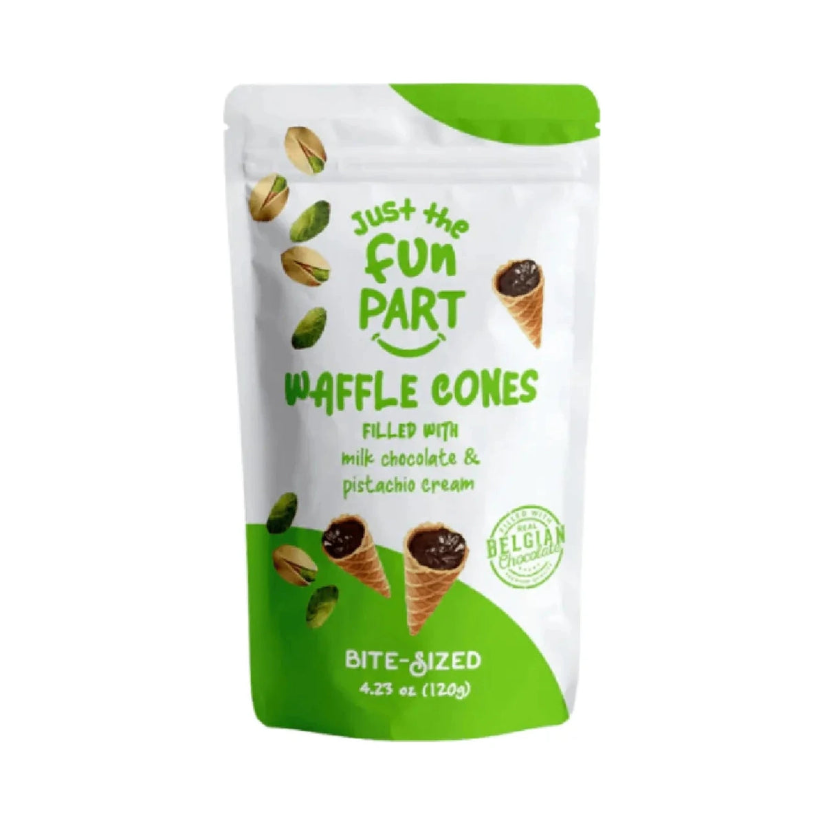 Waffle Cones chocolat au lait & pistache 120g