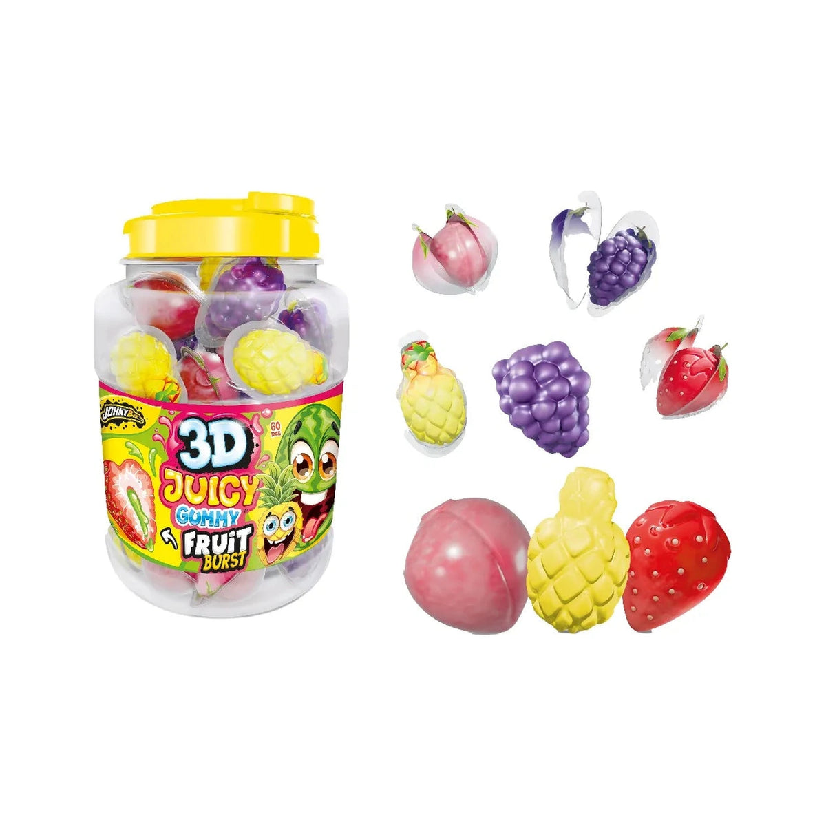 Johny Bee 3D gummy fruits (unité)