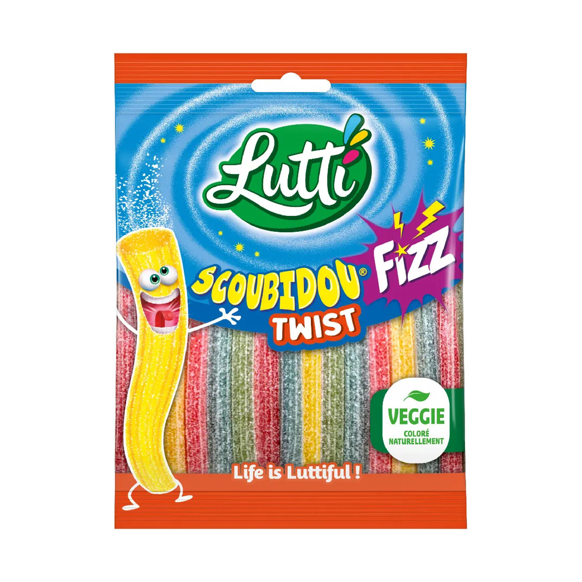 Lutti Scoubidou fizz twist 100g