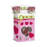 Sucettes cœur cerise — boîte de 200