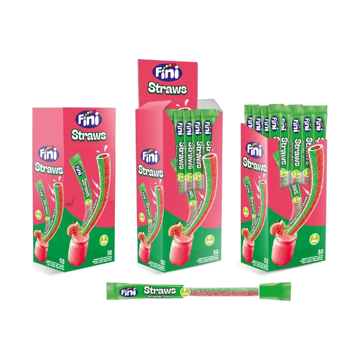 Fini pailles pastèque 25g