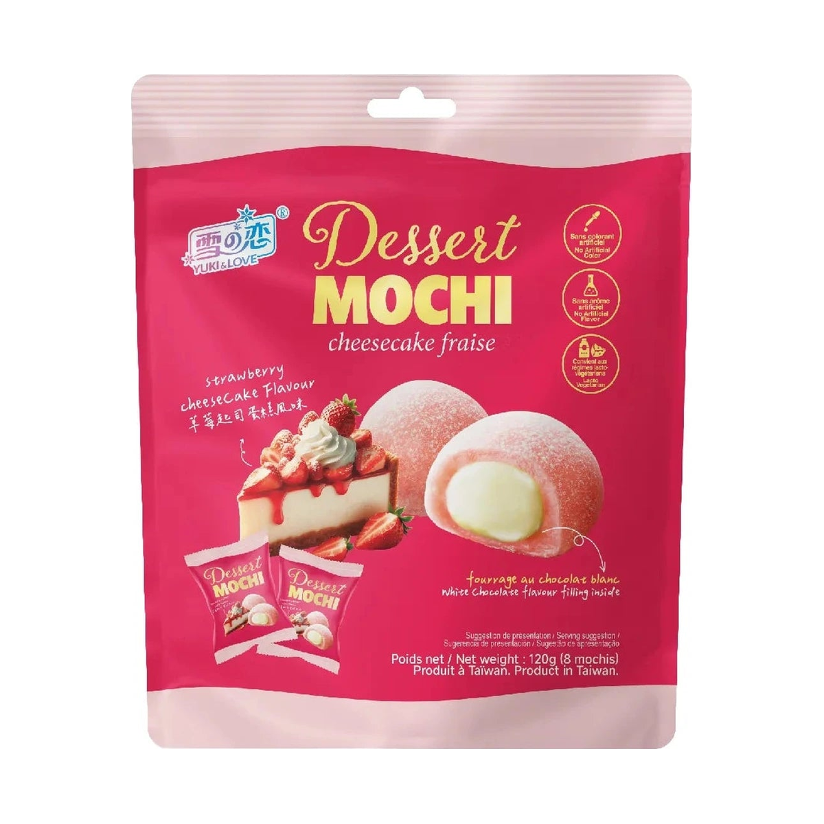 Mochi cheesecake fraise 120g