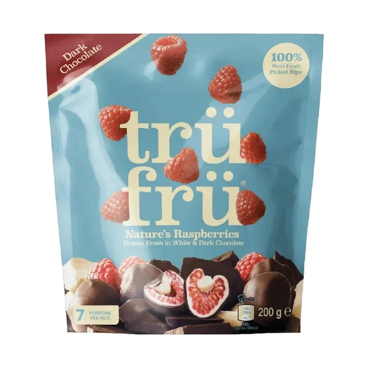 Trü Frü Framboise chocolat noir 200g