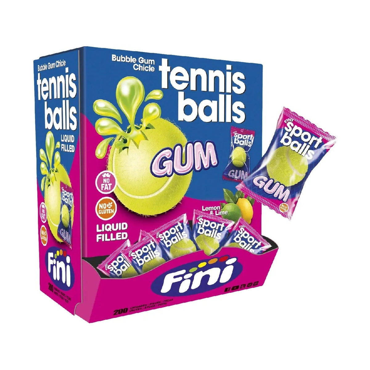 Fini Boom tennis balls — boîte de 200