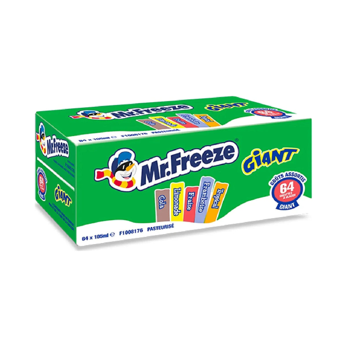 Mr Freeze Giant assorti — boîte de 64 (105 ml)